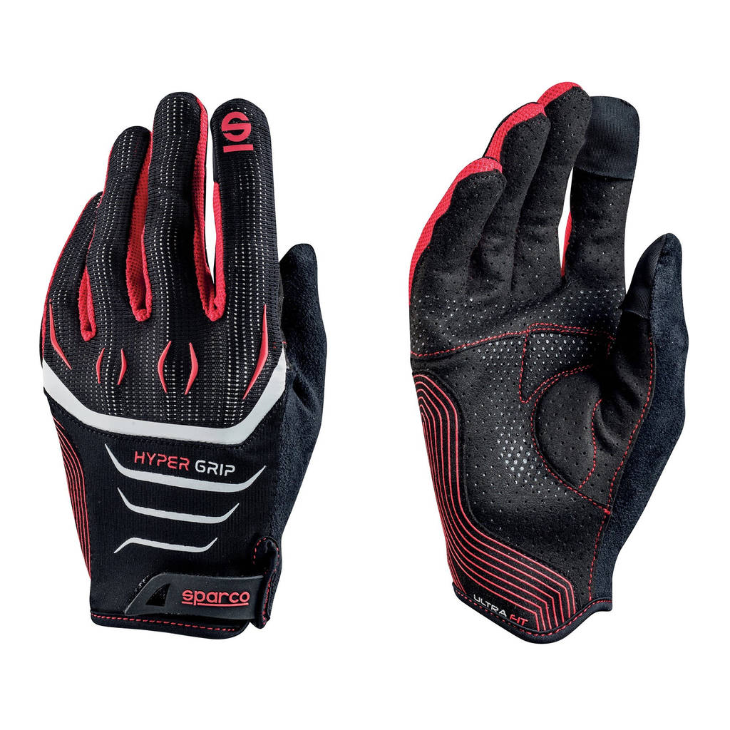 SPARCO 002094NRRS10 Sim Racer gloves HYPERGRIP, black/red, size 10 Photo-0 