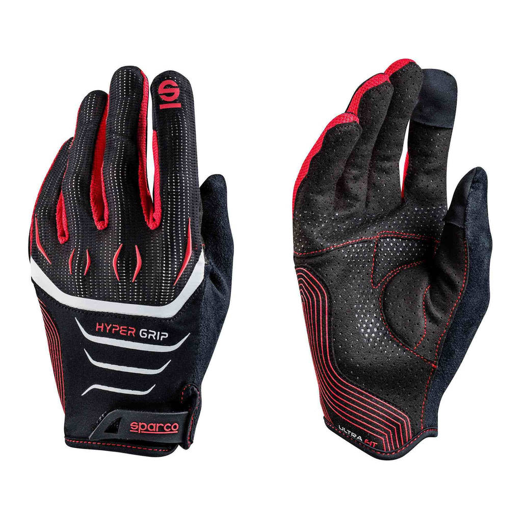 SPARCO 002094NRRS11 Sim Racer gloves HYPERGRIP, black/red, size 11 Photo-0 
