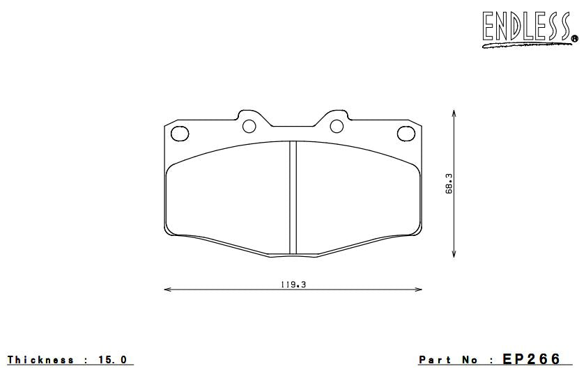 ENDLESS EP266SSY Front brake pads TOYOTA HILUX SURF LN130G/LN130W/LN131V Photo-0 