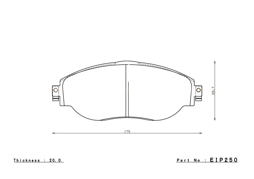 ENDLESS EIP250CCRg Front brake pads AUDI S3 (8V)/VW GOLF R MK7/SKODA OCTAVIA RS A7/SEAT LEON CUPRA R Photo-0 