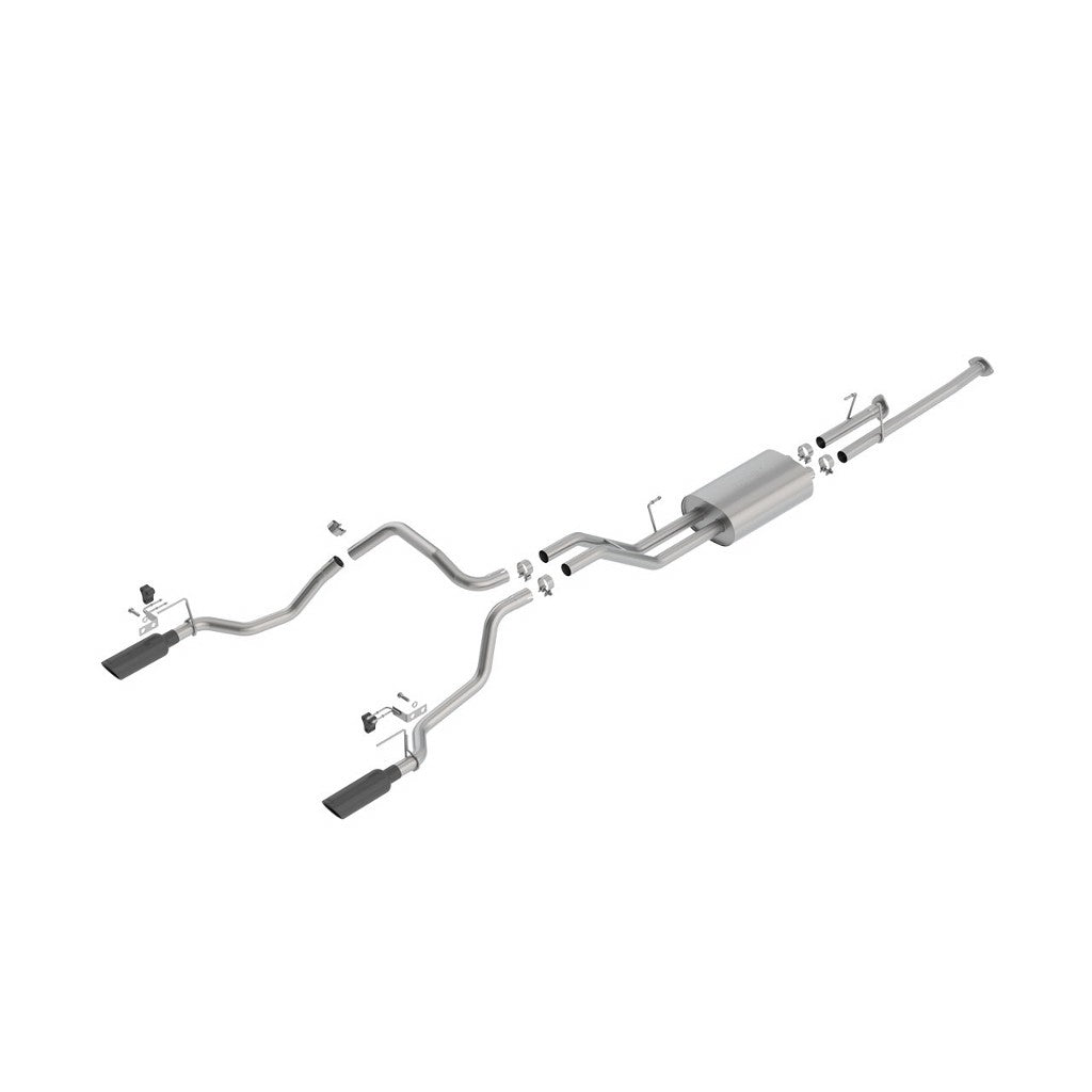 BORLA 140638BC Exhaust system TOYOTA TUNDRA 2014+ 4.6L / 5.7L TIP 4" RD X 14" BLACK CHROME Photo-0 
