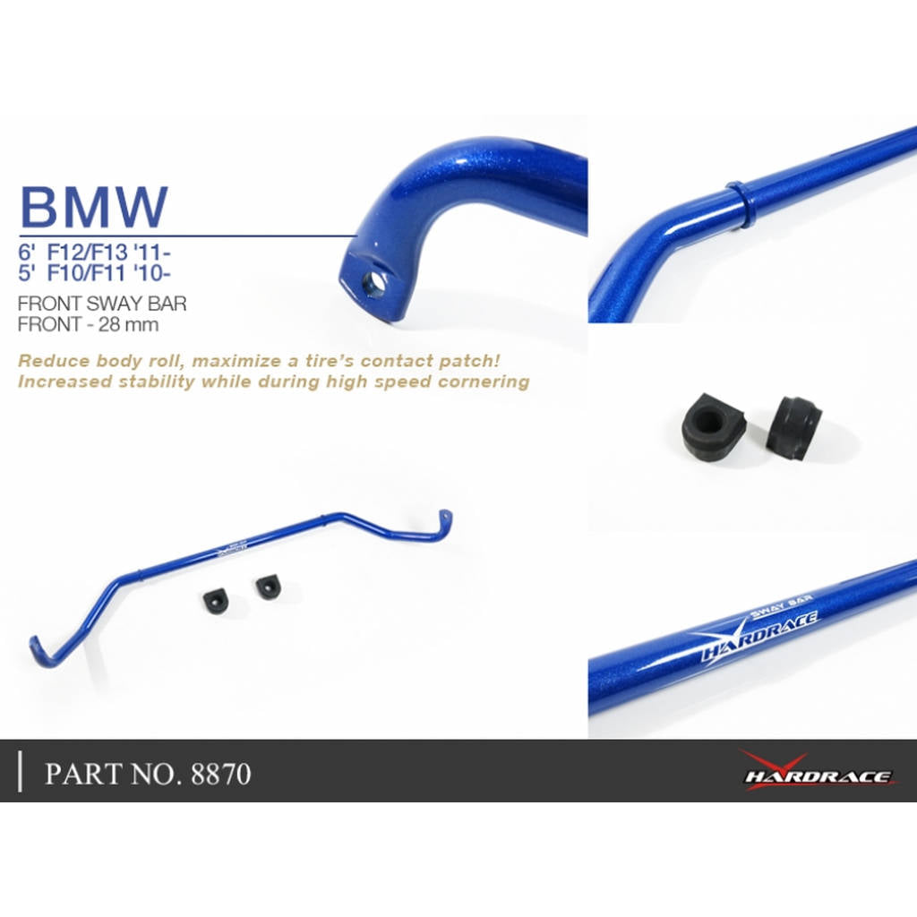 HARDRACE 8870 FRONT SWAY BAR (28 mm 3 PCS/SET) for BMW F10/F11/F07/F12/F13 Photo-5 