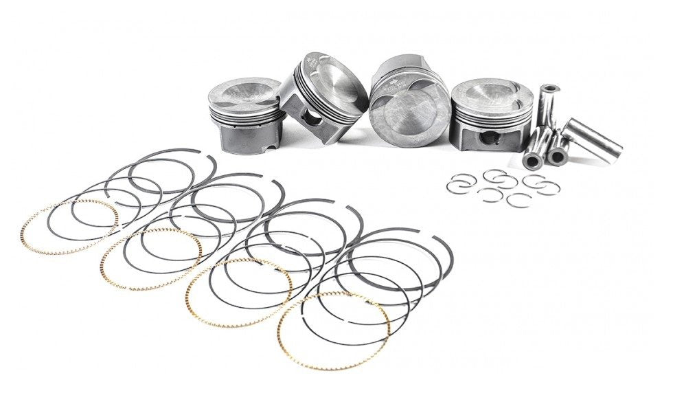 MAHLE 930188548 Pistons kit 82.50mm x 29.6mm CH, 92.8 mm stroke,144 mm rod,21mm pin,-7.1cc,323g,9.5CR, M142P VW TSi EA888 (2010+) 2.0L TURBO Photo-1 