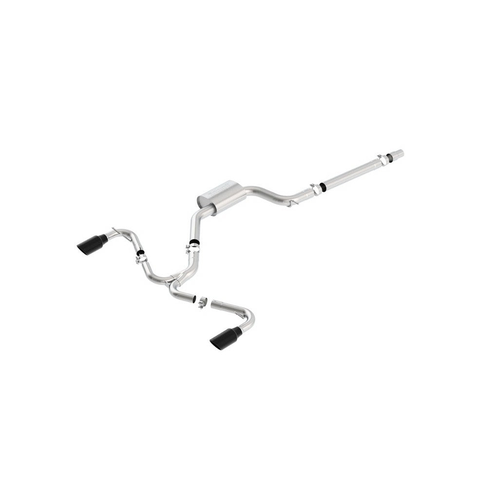 BORLA 140750BC Exhaust system "S-TYPE" TIP: 4" RD X 9.5" BLACK CHROME VW GTI MK7 15-17 2.0L Photo-0 