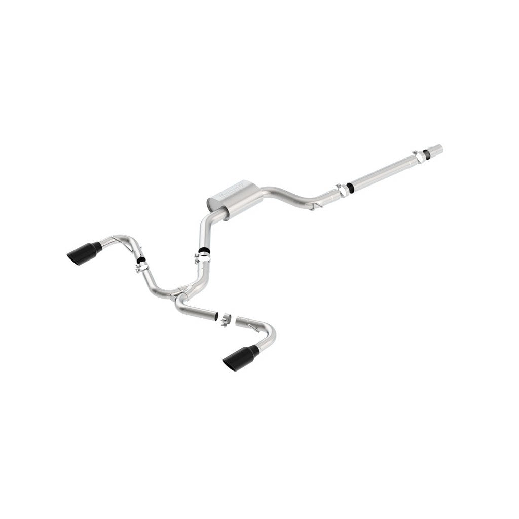 BORLA 140751BC Exhaust system "S-TYPE" TIP: 4" RD X 9.5" BLACK CHROME VW GTI MK7.5 2018 2.0L Photo-0 