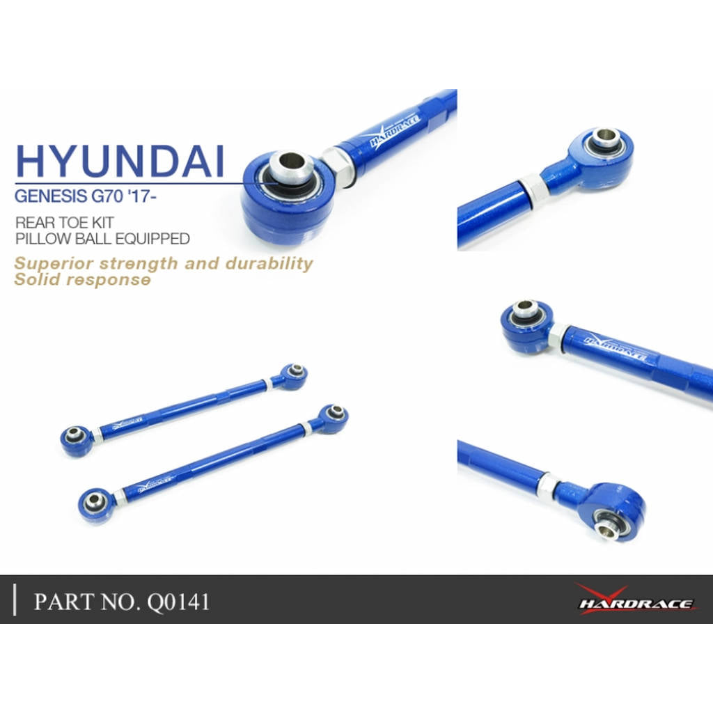 HARDRACE Q0141 REAR TOE KIT (PILLOW BALL) 2 PCS/SET GENESIS G70 17- KIA STINGER 18- Photo-4 