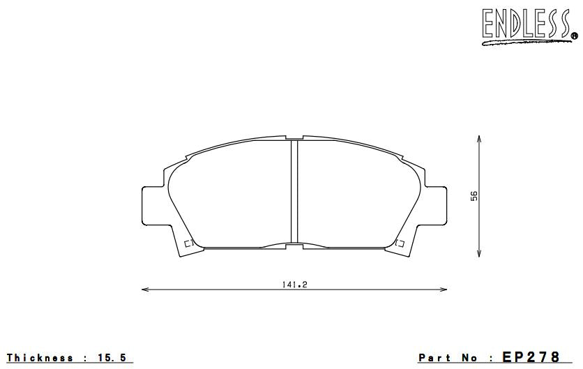 ENDLESS EP278MA45B Front brake pads TOYOTA MR2 Turbo (92-95) Photo-0 