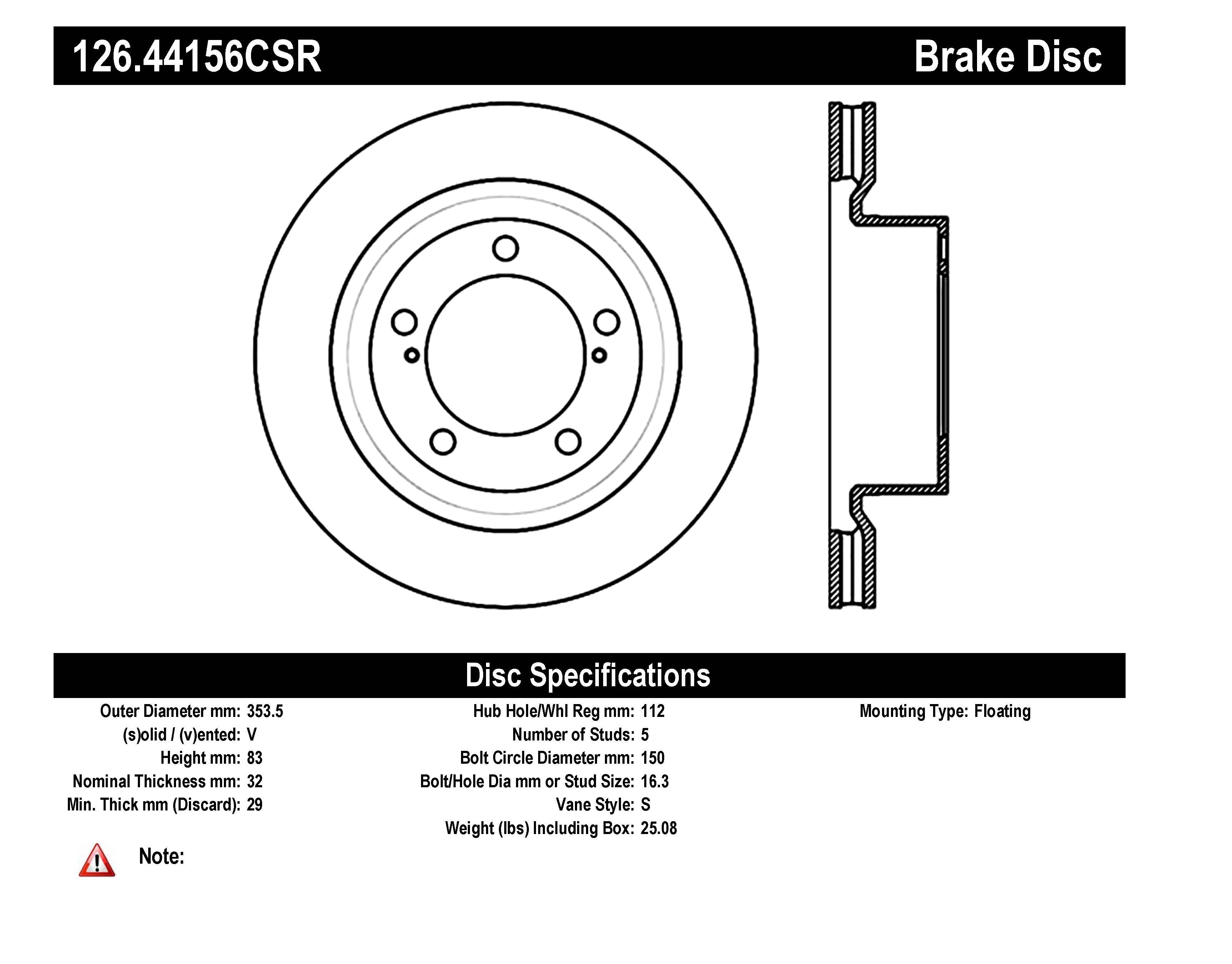 STOPTECH 126.44156CSL Front Cryo Sport Slotted Rotor Left LEXUS/TOYOTA Land Cruiser/LX570/Sequoia/Tundra 2007-2019 Photo-0 