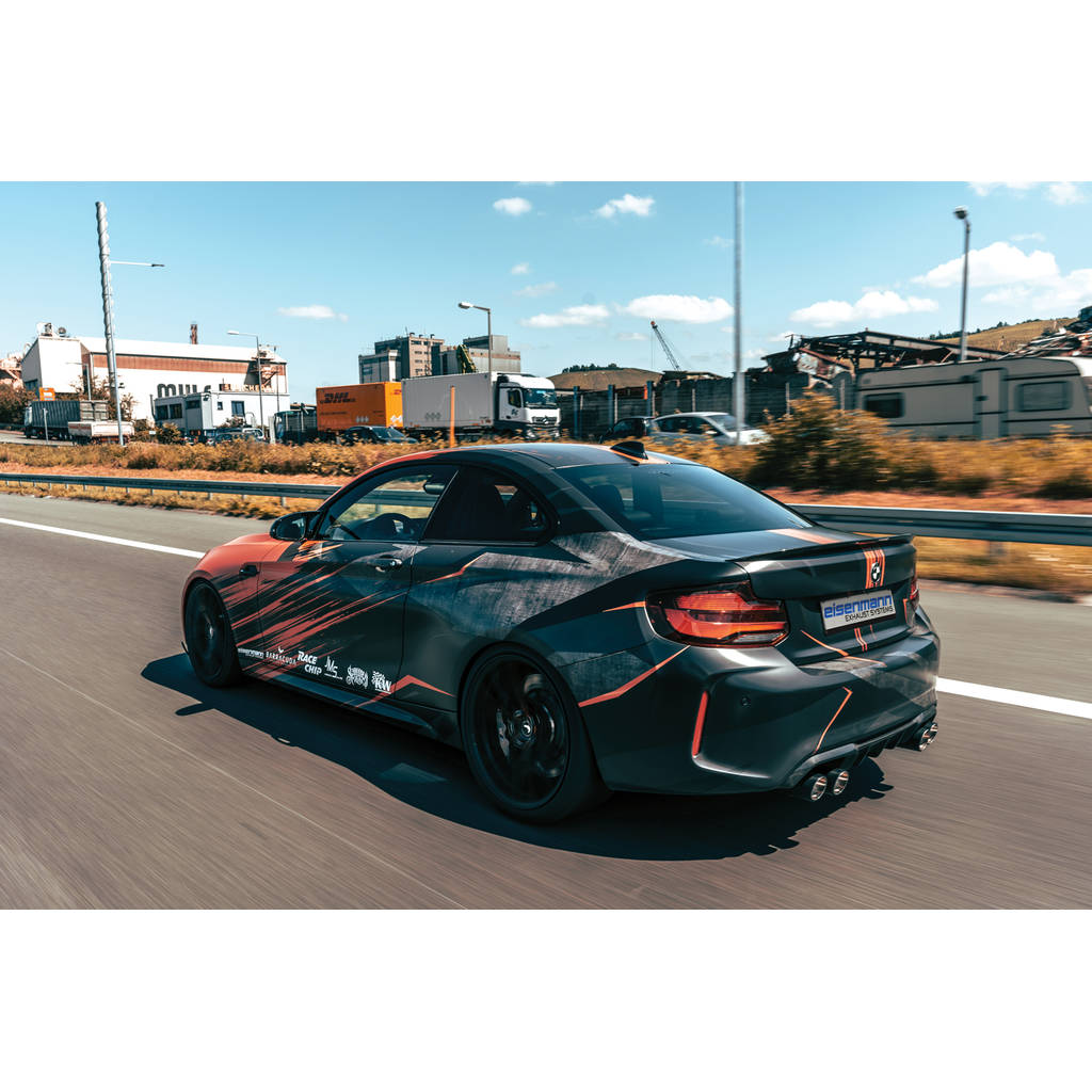 EISENMANN B5462.00904.12 Exhaust System RM 4x Ø 90mm Tip chrome/black BMW F87 M2 Competition Photo-1 