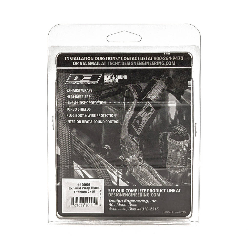 DEI 010005 Exhaust Wrap 2" x 15ft-Titanium-Black Photo-2 