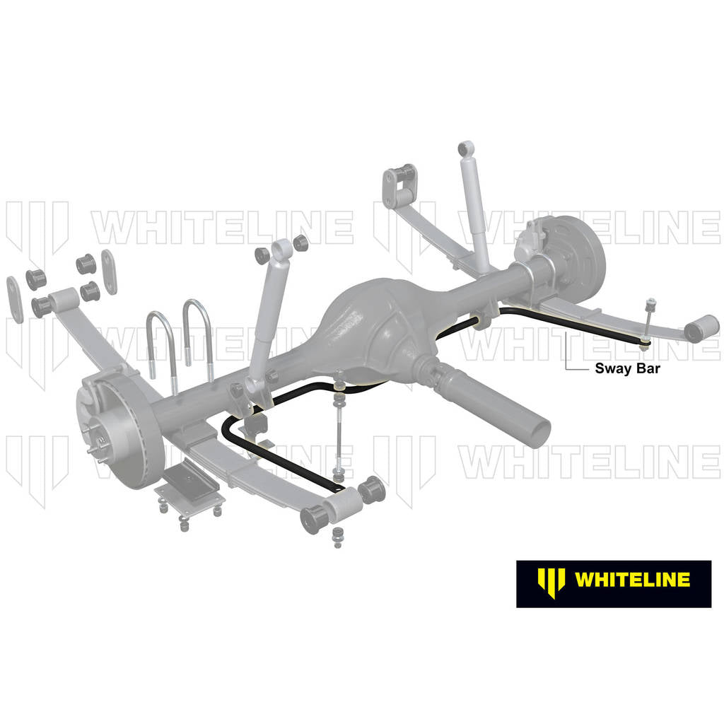 WHITELINE BFR37 Rear Anti Roll Bar - 20mm Non Adjustable for Ford Mustang Classic Photo-1 