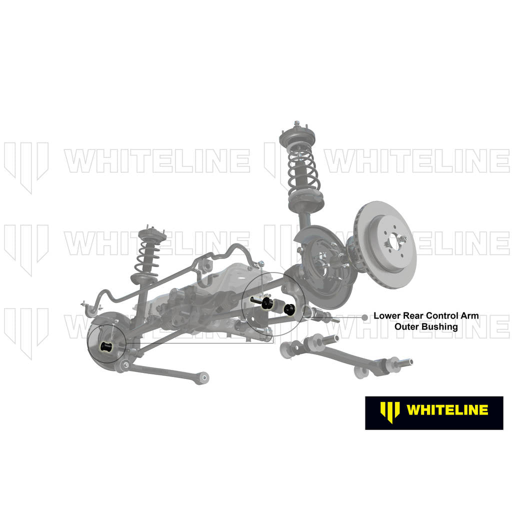 WHITELINE KCA379 Rear Control Arm Upper Rear - Outer Bushing Double Offset Camber Kit for Mazda RX-7 FC Series 4/5 Photo-1 