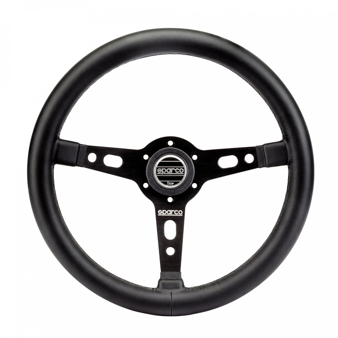 SPARCO 015TARGA350PLNR TARGA Streering wheel, dia 350 mm, 65 mm, leather, black Photo-0 