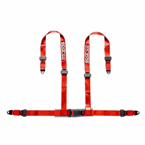 SPARCO 04604BV1RS Harness belts CLUB H-4, 4 points, 2", ECE, bolts, red Photo-0 