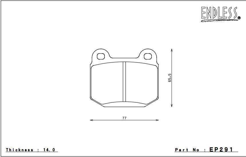 ENDLESS EP291ME20 Rear brake pads SUBARU STI/MITSUBISHI EVO/NISSAN 350Z/GT-R R33/R34 Photo-0 