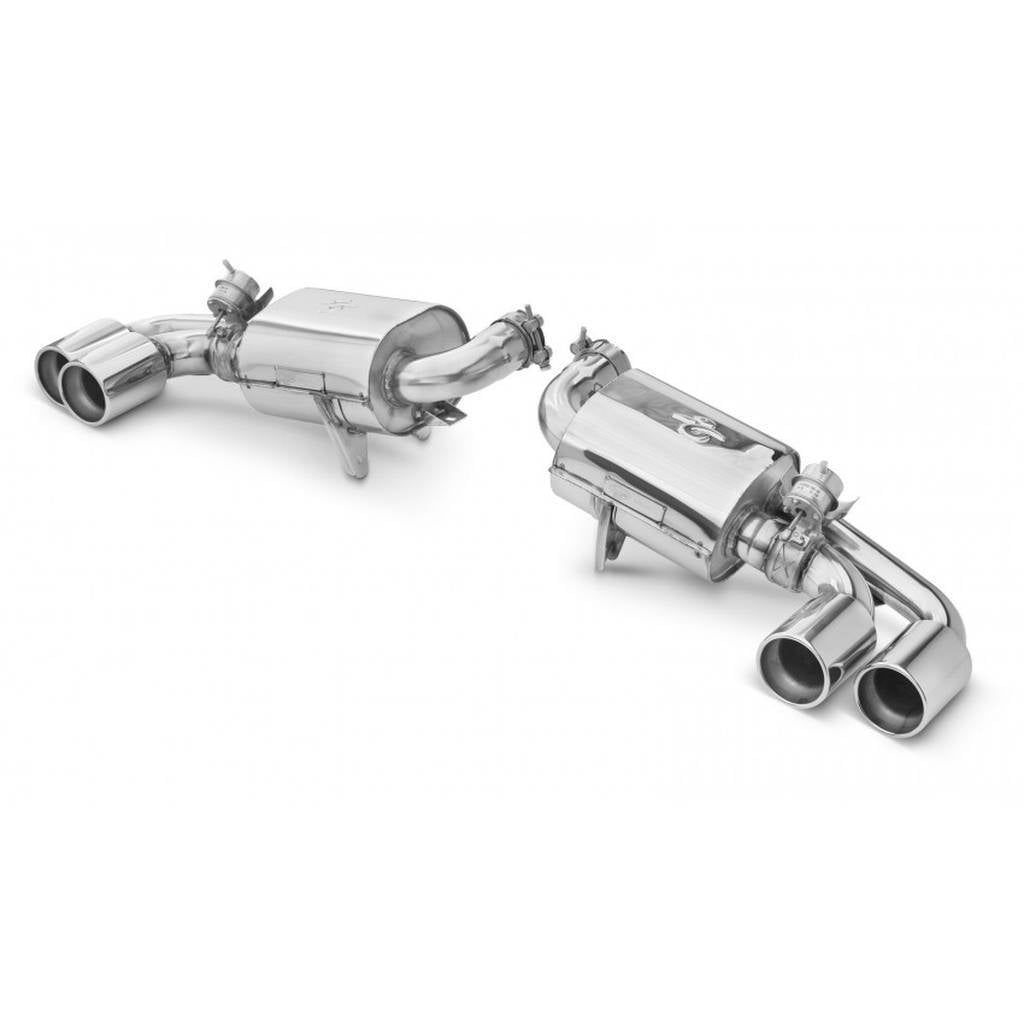 TUBI STYLE TSFE430C05.003.A F430 DOUBLE MUFFLERS EXHAUST w VALVE Photo-2 