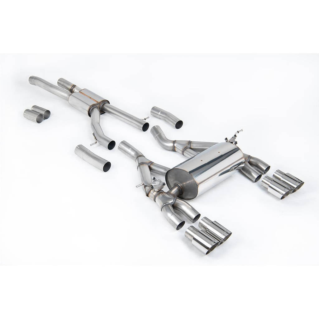 MILLTEK SSXBM995 Cat-back Quad 90mm GT90 BMW 3 Series F80 M3 Saloon Photo-0 