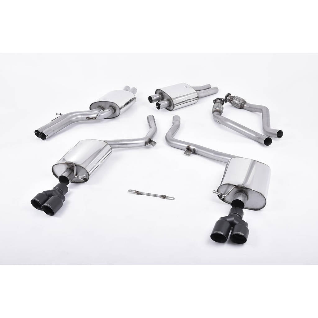 MILLTEK SSXAU556 Cat-back Twin 80mm GT80 ECA AUDI S4 3.0 Supercharged V6 B8 Photo-0 