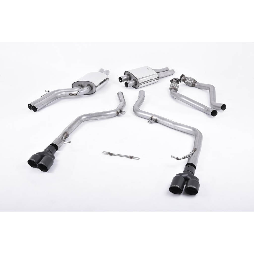 MILLTEK SSXAU557 Cat-back Twin 80mm GT80 AUDI S4 3.0 Supercharged V6 B8 Photo-0 