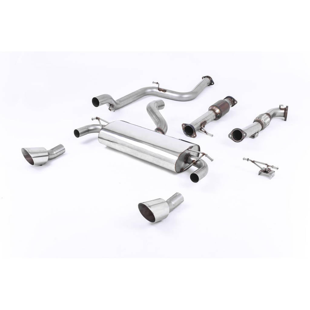 MILLTEK SSXFD083 Turbo-back including Hi-Flow Sports Cat Dual DTM ECA FORD Focus MK2 RS 2.5T 305PS Photo-0 