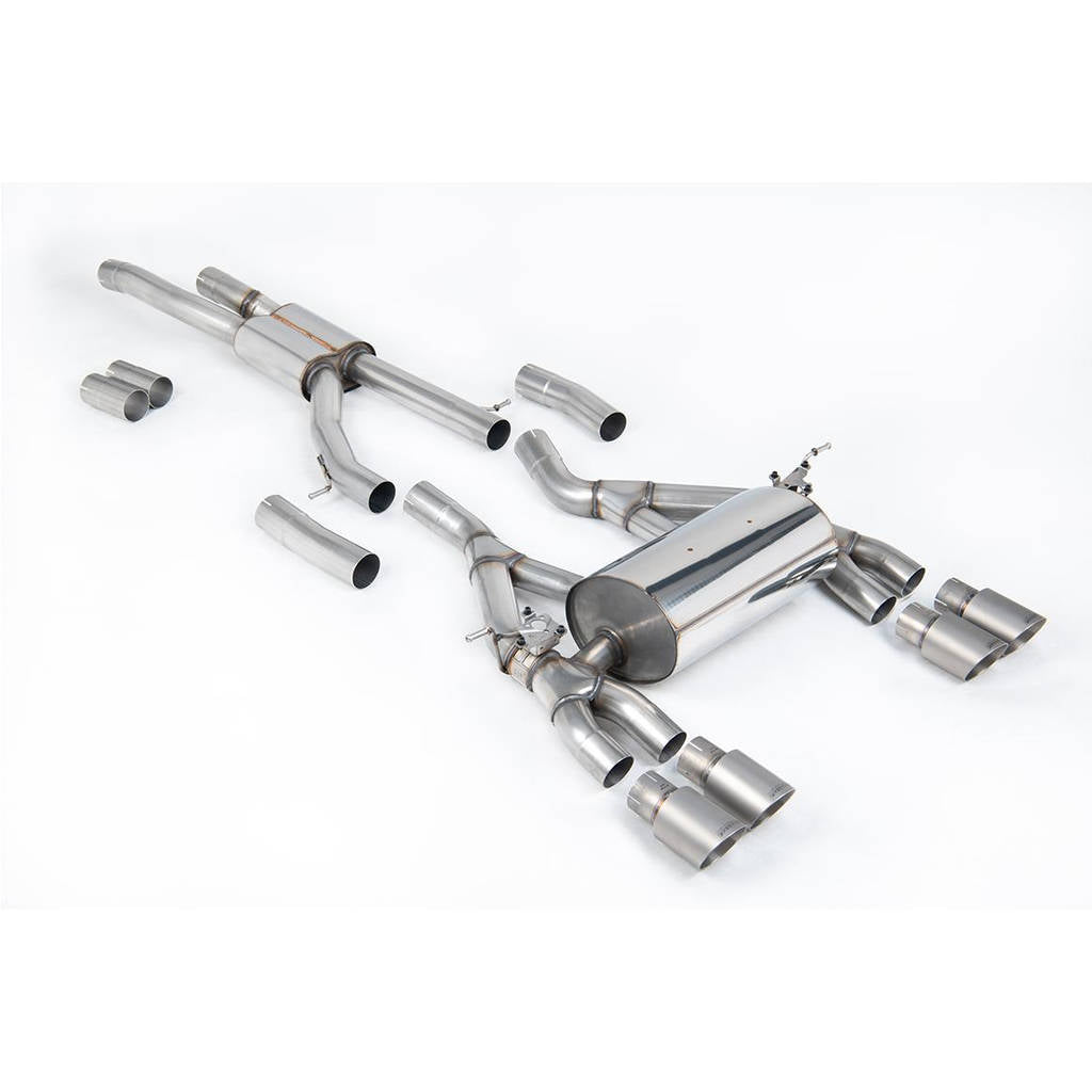 MILLTEK SSXBM997 Cat-back Quad 90mm GT90 BMW 3 Series F80 M3 Saloon Photo-0 