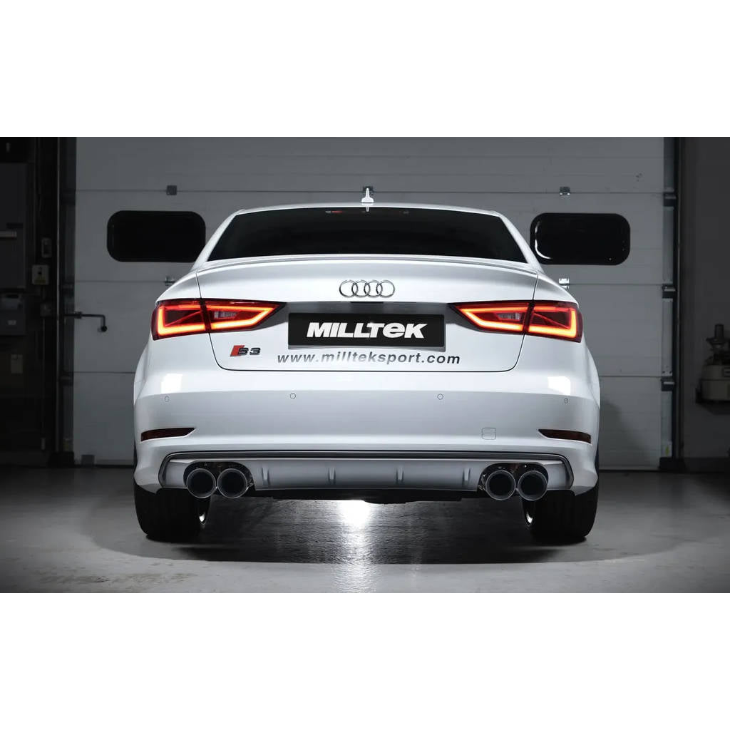 MILLTEK SSXAU541 Cat-back Quad 100mm GT100 AUDI S3 2.0 TFSI quattro Saloon&Cabrio 8V Photo-3 