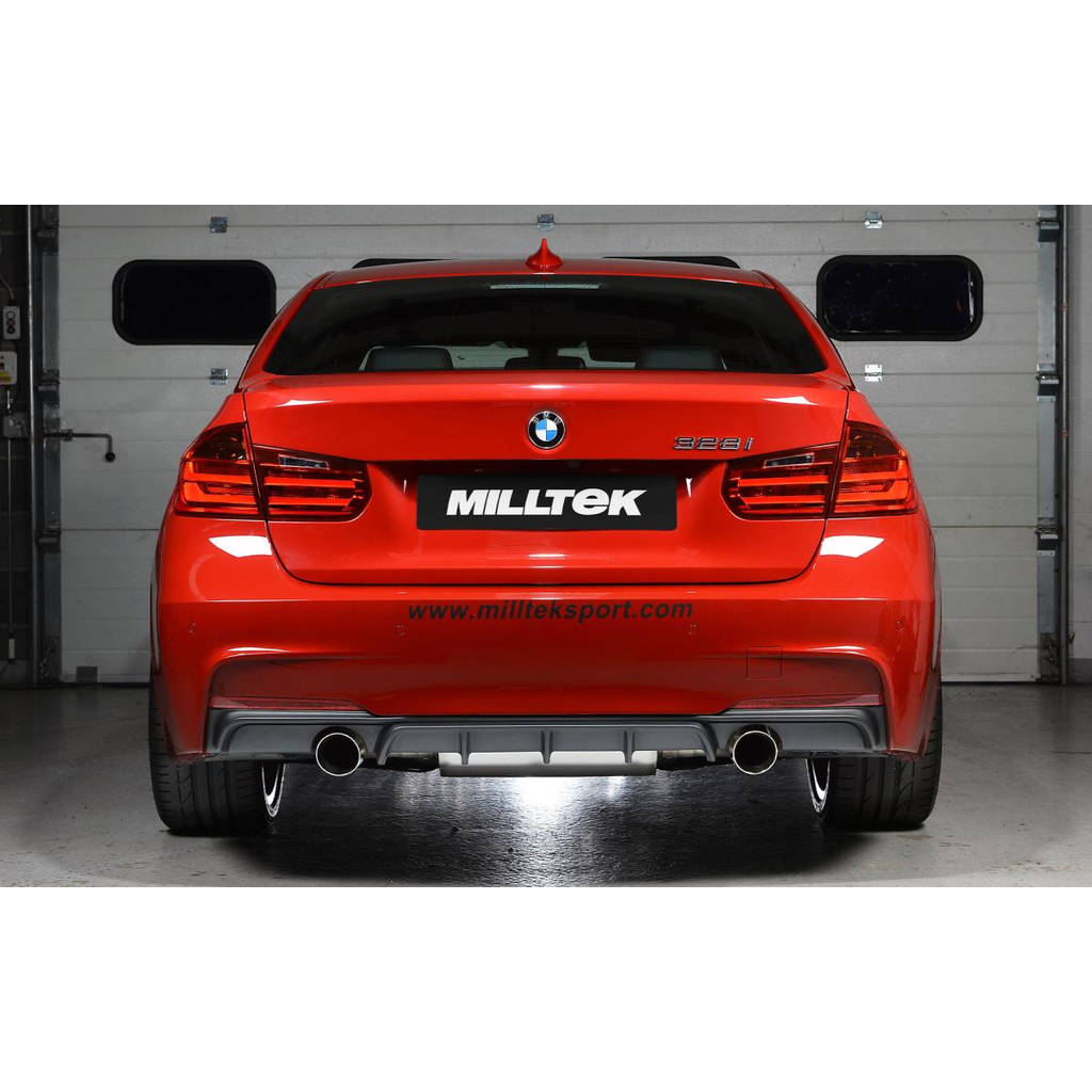 MILLTEK SSXBM961 Cat-back Twin 90mm GT90 ECA BMW 3 Series F30 328i M Sport Automatic (without Tow Bar&N20 Engine Only) Photo-2 