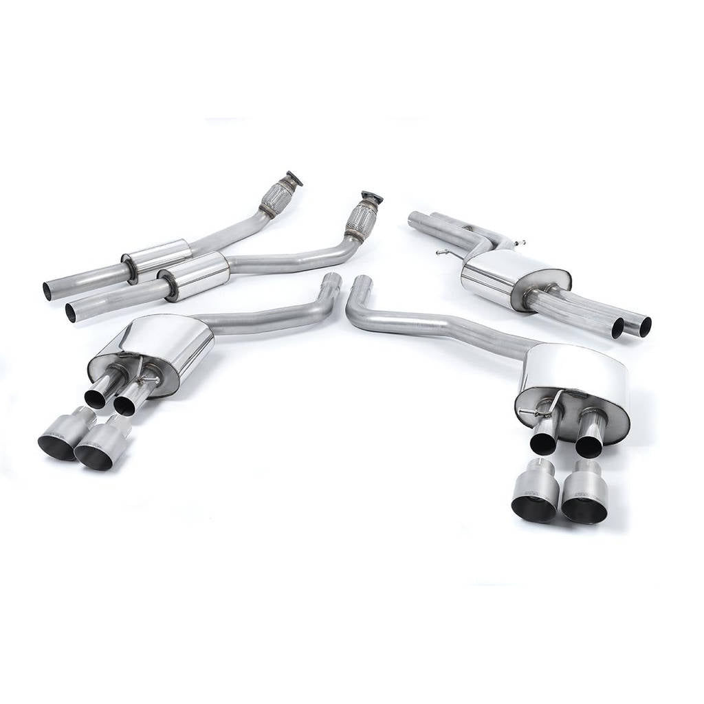 MILLTEK SSXAU561 Cat-back Quad 100mm GT100 ECA AUDI S6 4.0 TFSI C7 quattro Photo-0 