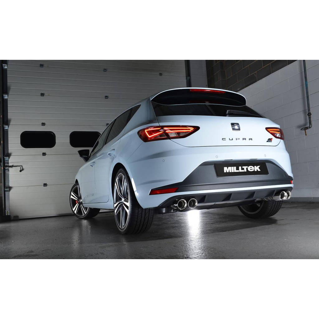 MILLTEK SSXSE165 Cat-back Twin 80mm GT80 SEAT Leon Cupra 280 290&300 2.0 TSI Photo-1 