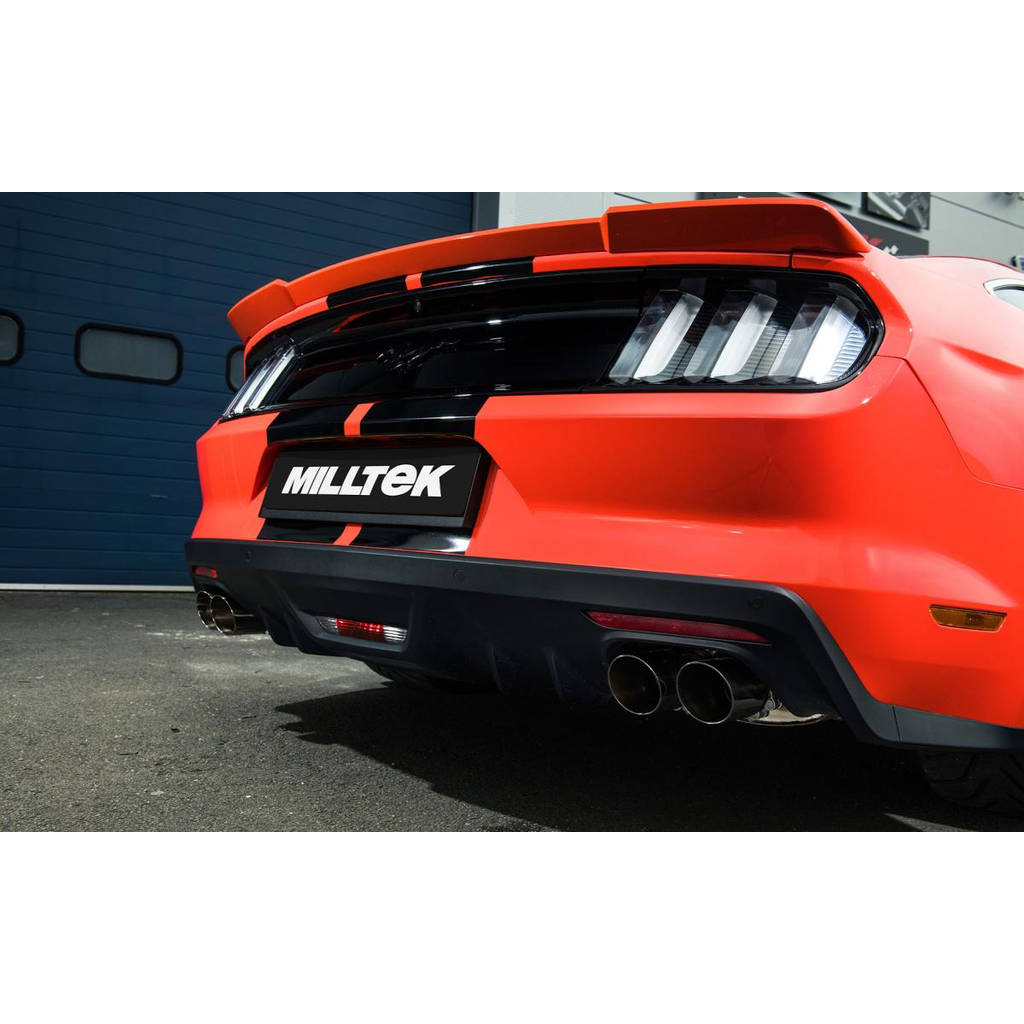 MILLTEK SSXFD155 Cat-back Quad 90mm GT90 FORD Mustang 5.0 V8 GT (Fastback) Photo-1 