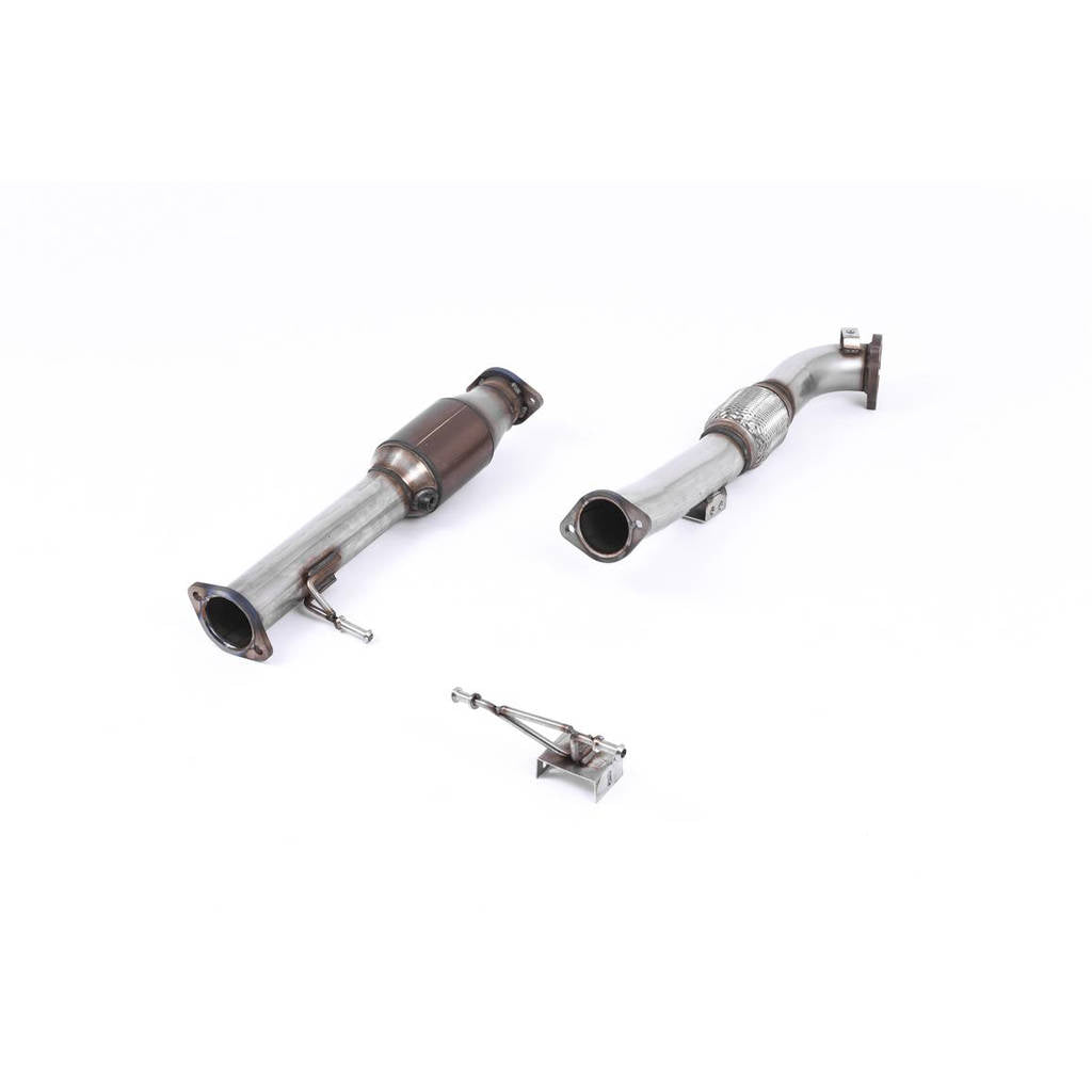 MILLTEK SSXFD082 Large Bore Downpipe and Hi-Flow Sports Cat ECA FORD Focus MK2 RS 2.5T 305PS Photo-0 