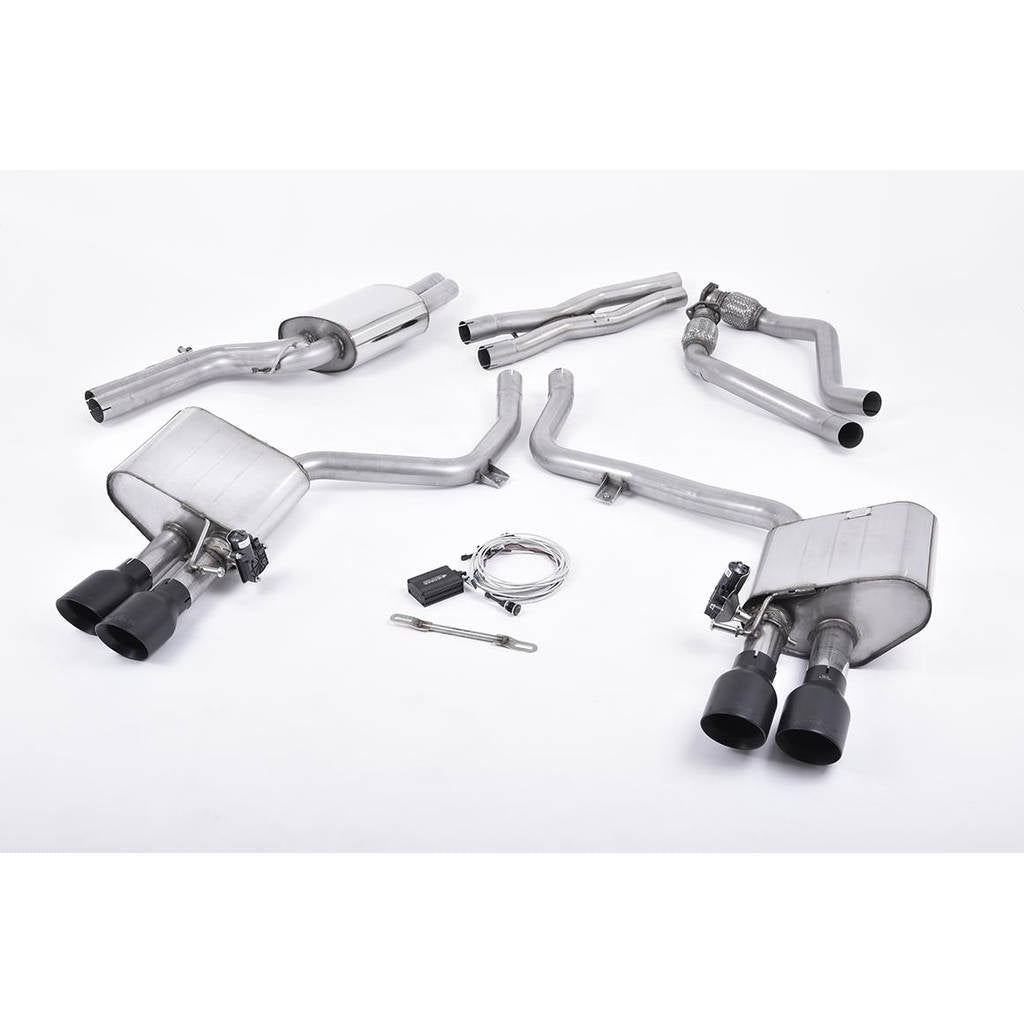 MILLTEK SSXAU406 Cat-back Quad 100mm GT100 AUDI S4 3.0 Supercharged V6 B8.5 Photo-0 
