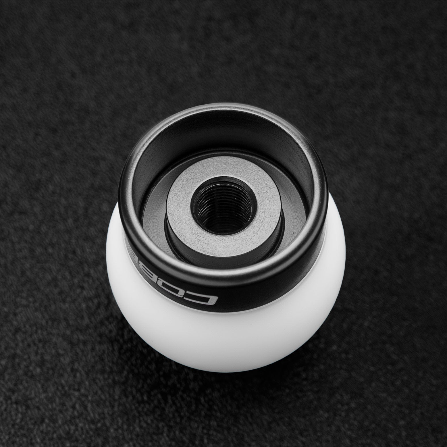 COBB 2M1350-W-BK FORD Mustang Shift Knob - White Knob w/Stealth Black Photo-1 