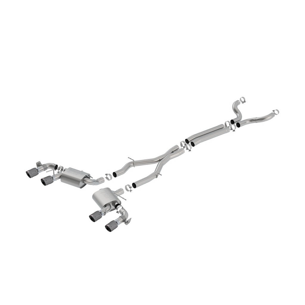 BORLA 140726CFBA Exhaust system "S-TYPE" for CHEVROLET CAMARO ZL1 6.62 "CARBON FIBER BLACK ANODIZED TIPS Photo-0 