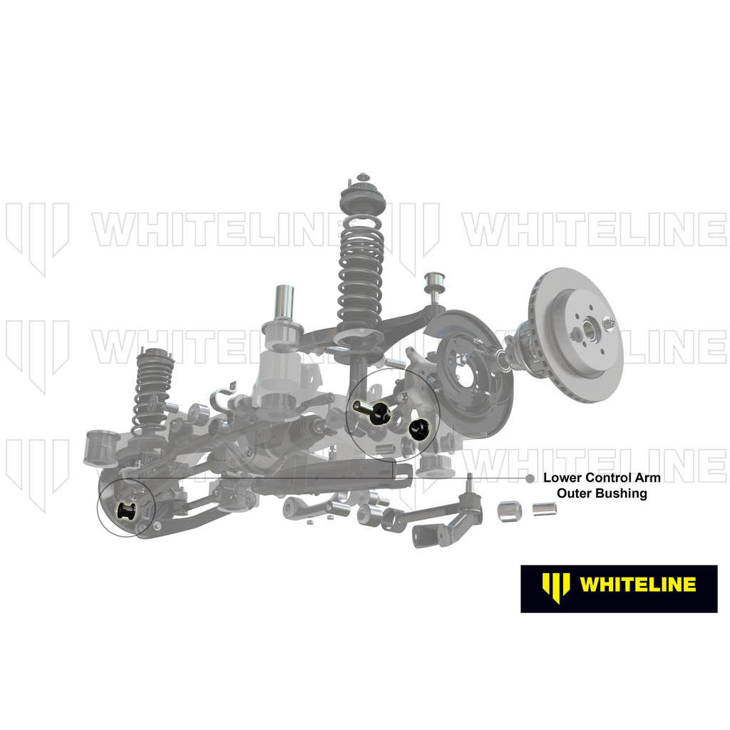 WHITELINE W62950 Rear Lower Control Arm Bushing Kit for Mitsubishi Lancer Evo 4 5 6 7 8 9 Photo-1 