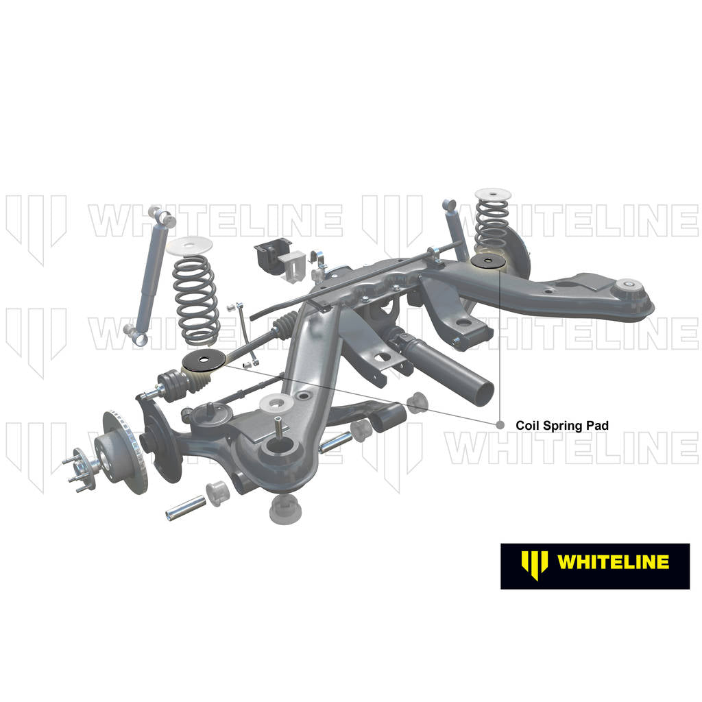 WHITELINE W72042 Rear Lower Coil Spring Pad +10mm Ride Height for BMW 3 Series, M3, Z4 E36, E46 Photo-1 