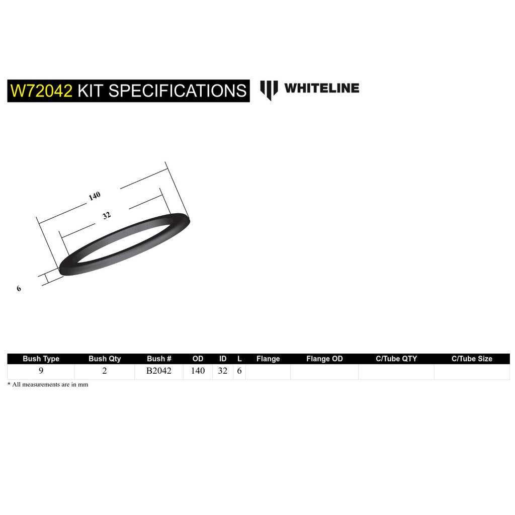 WHITELINE W72042 Rear Lower Coil Spring Pad +10mm Ride Height for BMW 3 Series, M3, Z4 E36, E46 Photo-5 