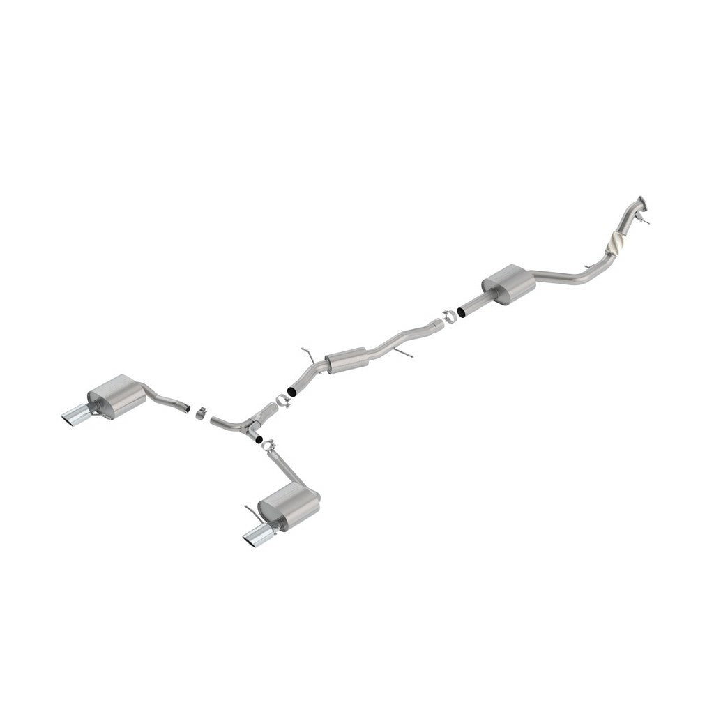 BORLA 140761 Exhaust system S-TYPE TIP: 4.00" X 9.50" AUDI A4 QUATTRO 2.0L i4 AT / MT AWD Photo-0 