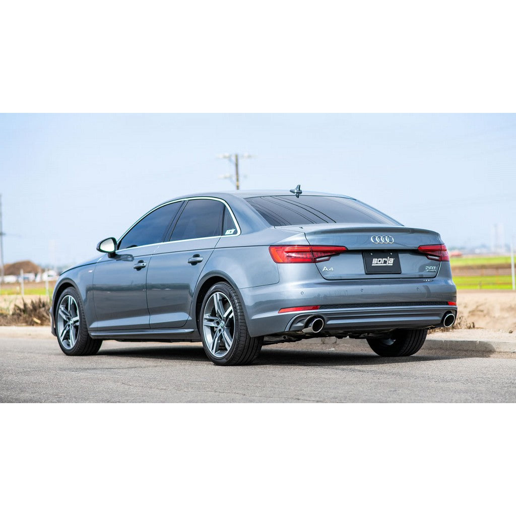 BORLA 140761 Exhaust system S-TYPE TIP: 4.00" X 9.50" AUDI A4 QUATTRO 2.0L i4 AT / MT AWD Photo-1 