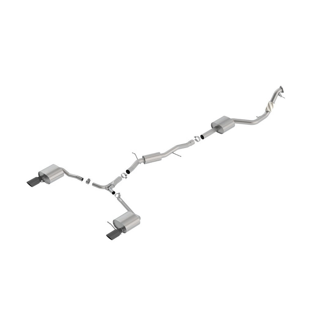 BORLA 140761BC Exhaust system S-TYPE TIP: 4.00" X 9.50" BLACK CHROME AUDI A4 QUATTRO 2.0L Photo-0 