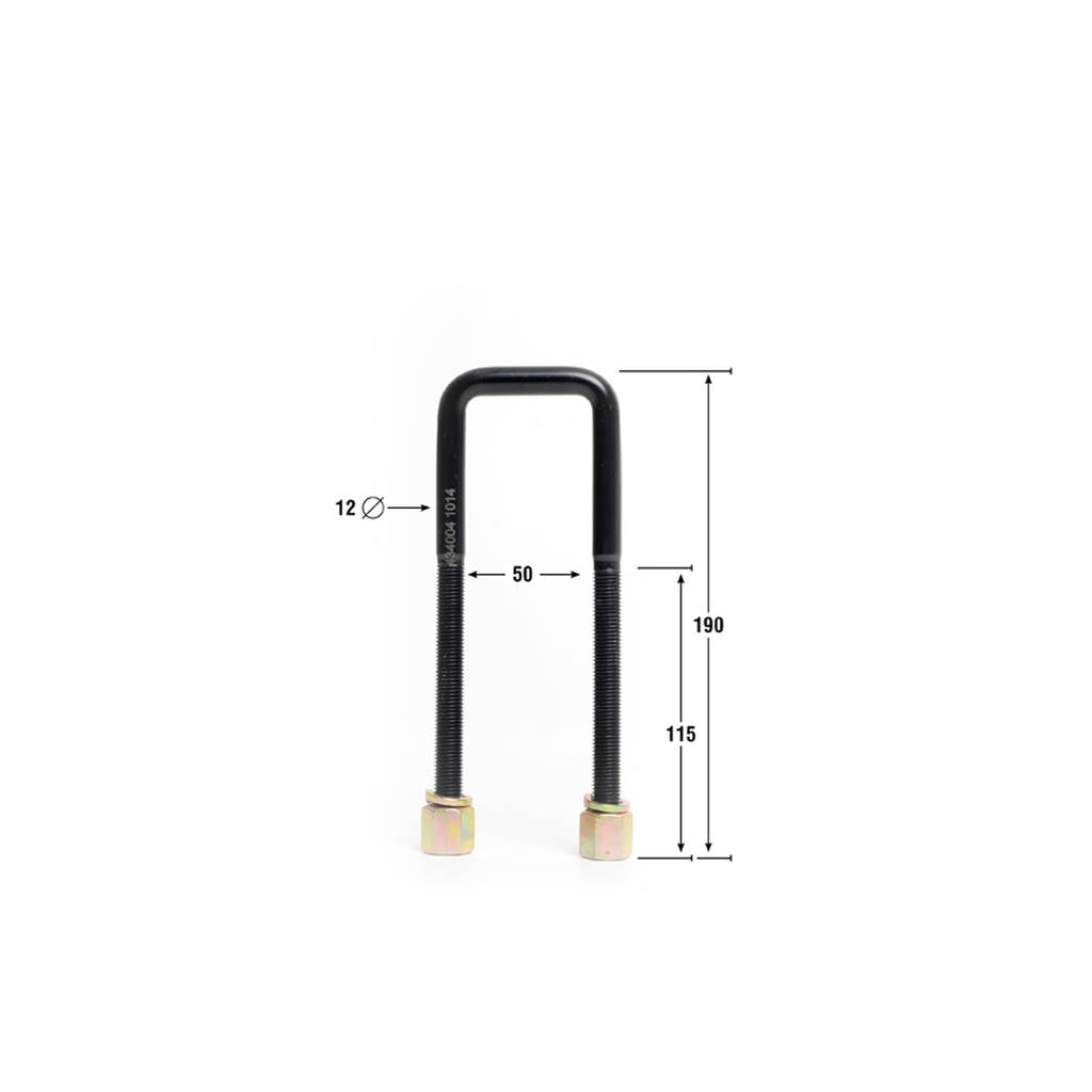 WHITELINE KUB101 Universal U Bolts - ID=50mm, L=175mm, Thread=M12 - square top Photo-2 