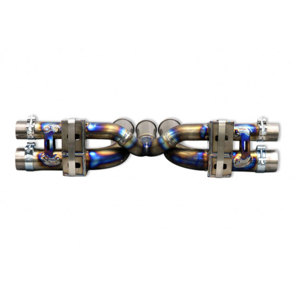 TUBI STYLE TSPO991GT317.001.T PORSCHE 991 GT3 CENTRAL STRAIGHT PIPES TITANIUM EXHAUST w 3 END TIPS Photo-4 