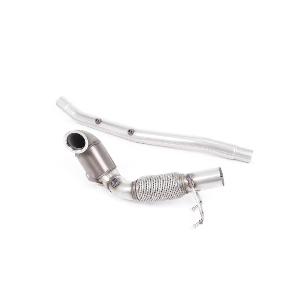 MILLTEK SSXVW514 Large Bore Downpipe and Hi-Flow Sports Cat AUDI S3 2.0 TFSI quattro 3-Door 8V.2 Photo-0 