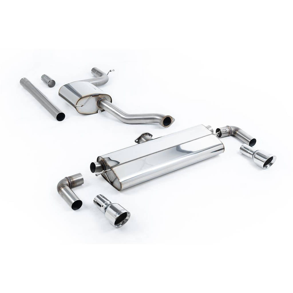 MILLTEK SSXVW527 Cat-back Dual 100mm GT100 VW Golf Mk7.5 1.5TSI Evo GT & R-Line Photo-0 