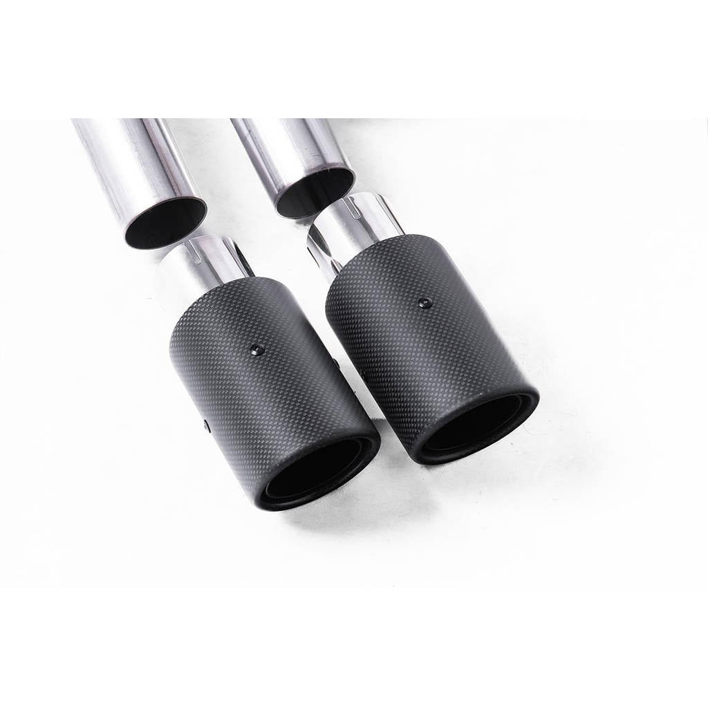 MILLTEK SSXVW522 Cat-back 90mm Carbon Jet VW Golf Mk7.5 1.5TSI Evo GT & R-Line Photo-1 