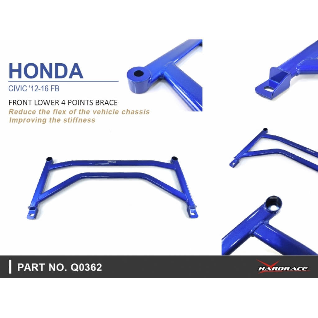 HARDRACE Q0362 FRONT LOWER 4 POINTS BRACE-1PCS/SET HONDA CIVIC 12-16 FB Photo-6 