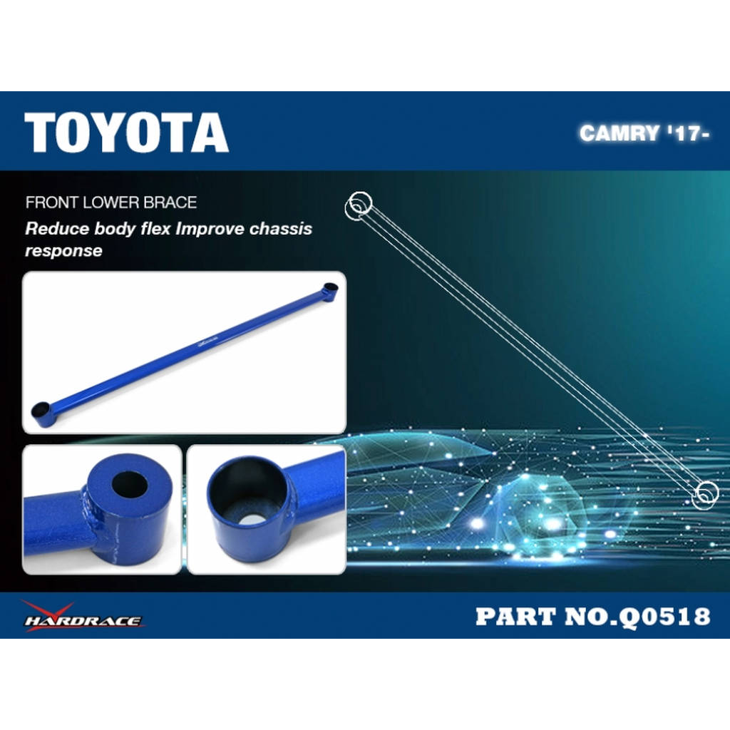 HARDRACE Q0518 TOYOTA CAMRY '17- FRONT LOWER BRACE - 1PCS/SET Photo-2 