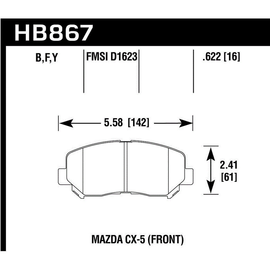 HAWK HB867B.622 Brake Pads Street HPS 5.0 Photo-2 