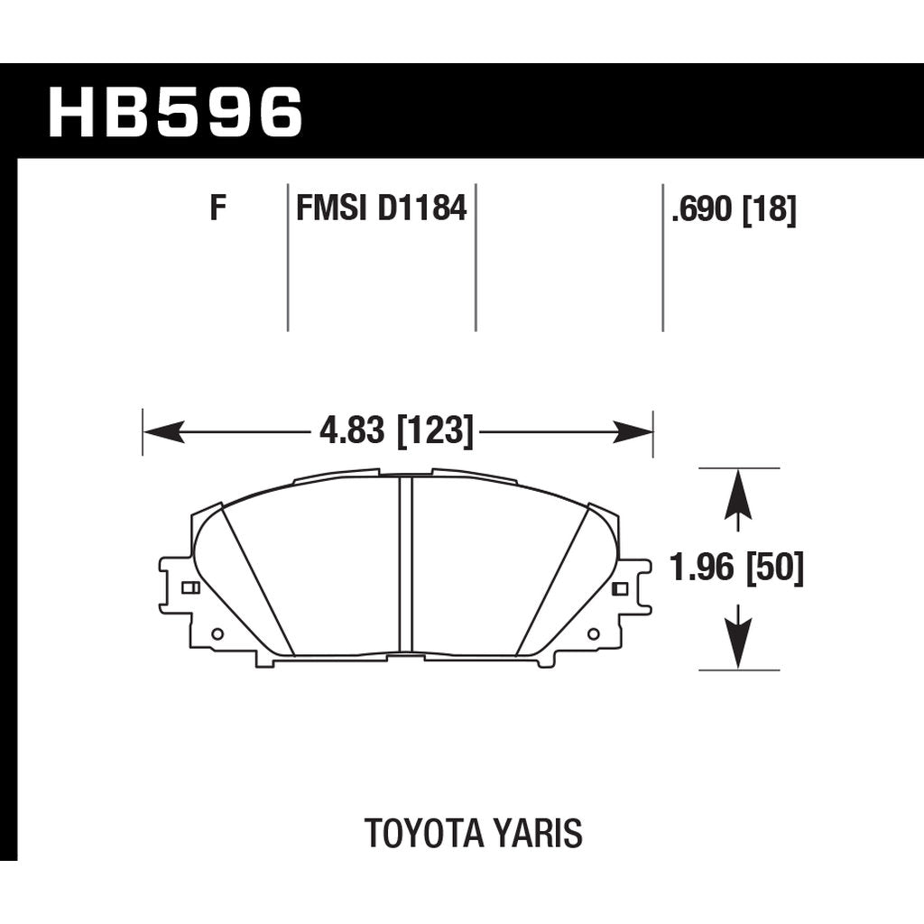 HAWK HB596B.690 Brake Pads Street HPS 5.0 Photo-2 
