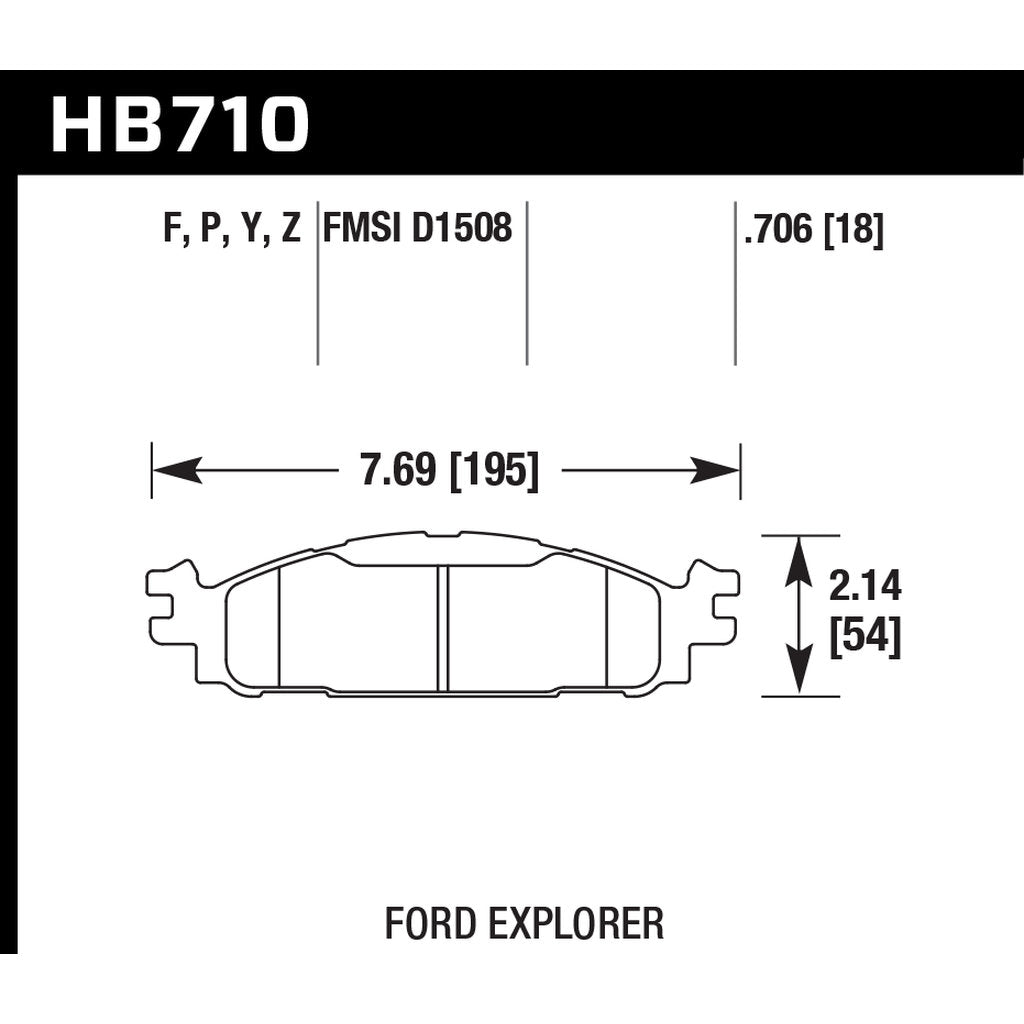 HAWK HB710B.706 Brake Pads Street HPS 5.0 Photo-2 